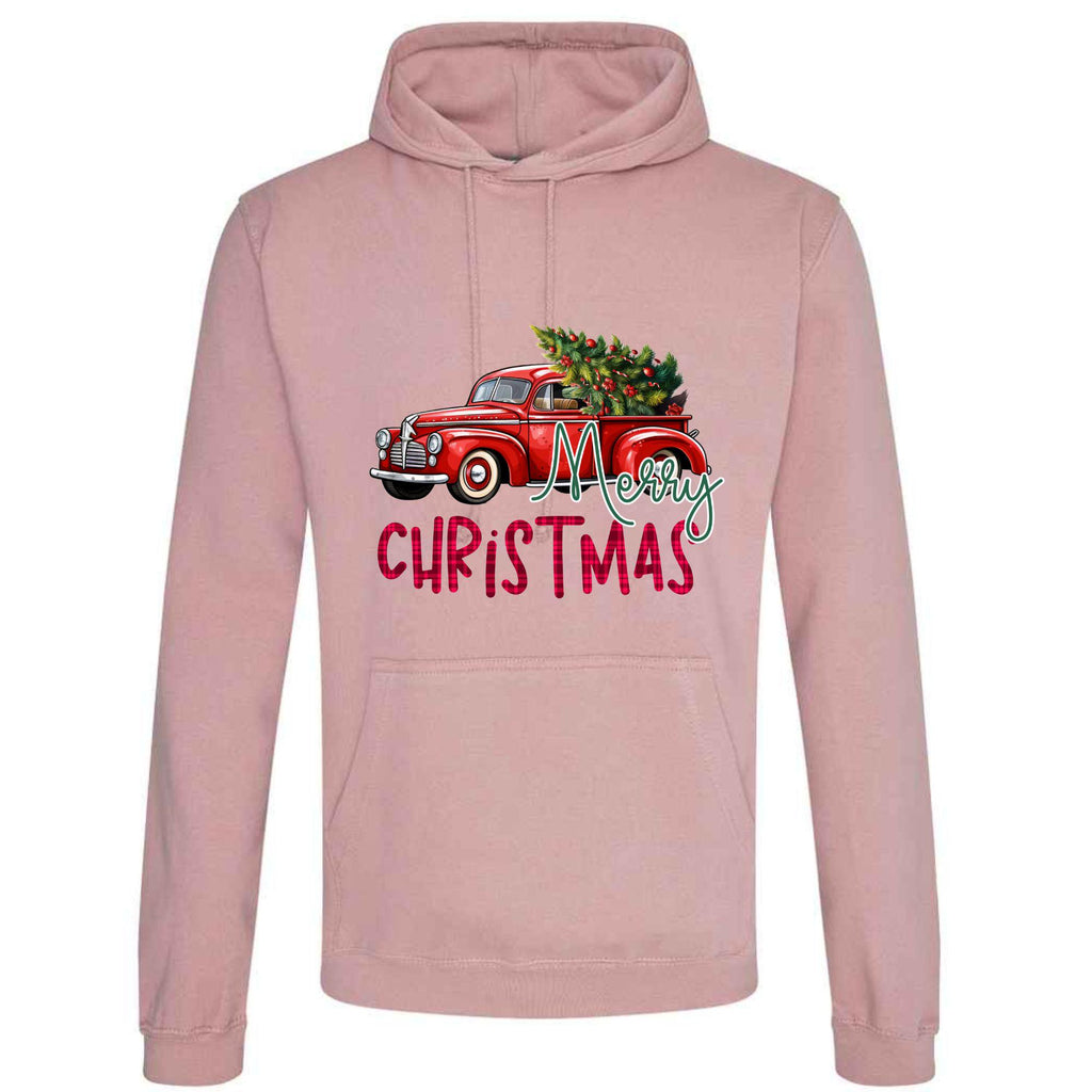 Christmas Truck and Tree Hoodie - Unisex Festive Xmas Sweatshirt
