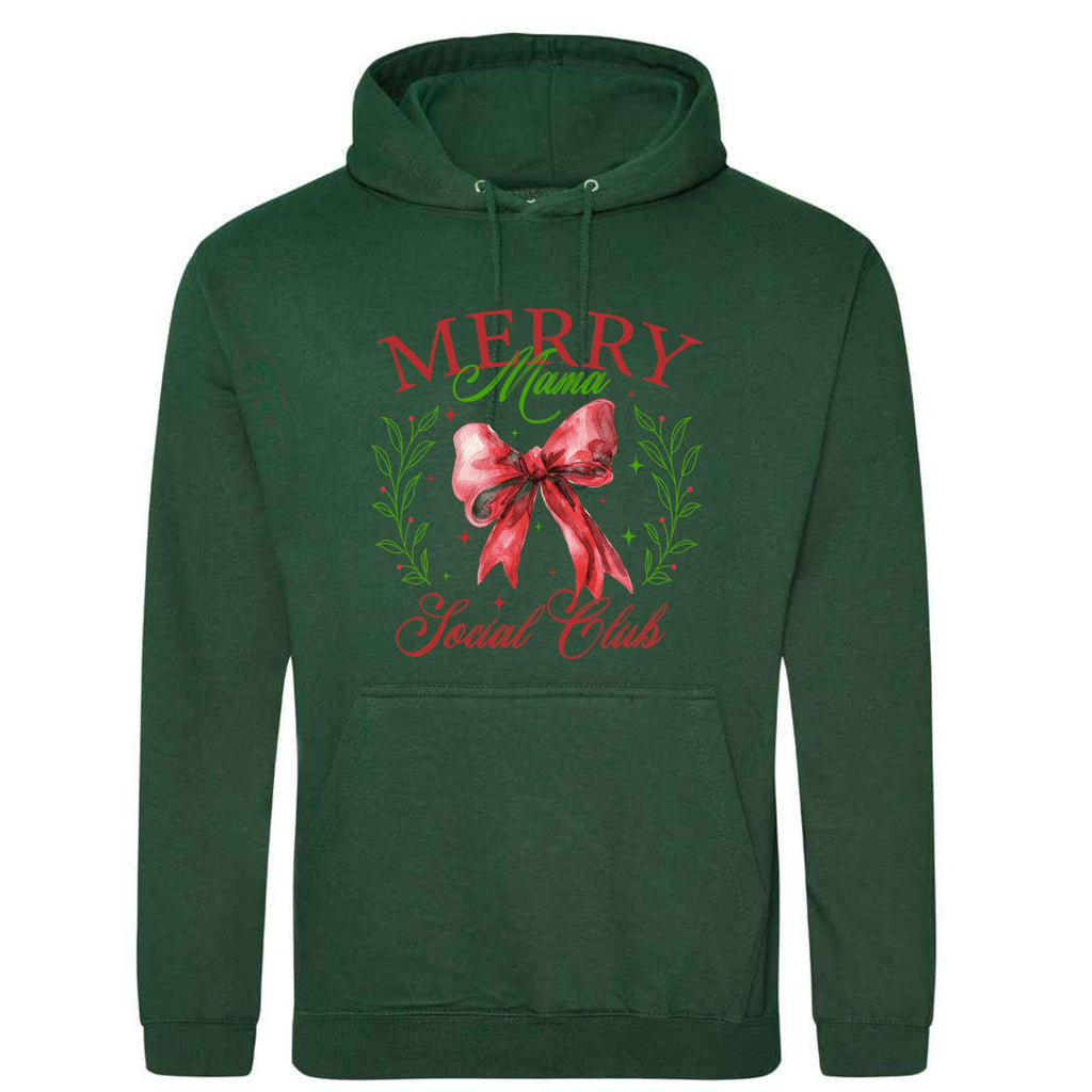 Merry Mama Christmas Club Hoodie: Unisex Festive Adult Top
