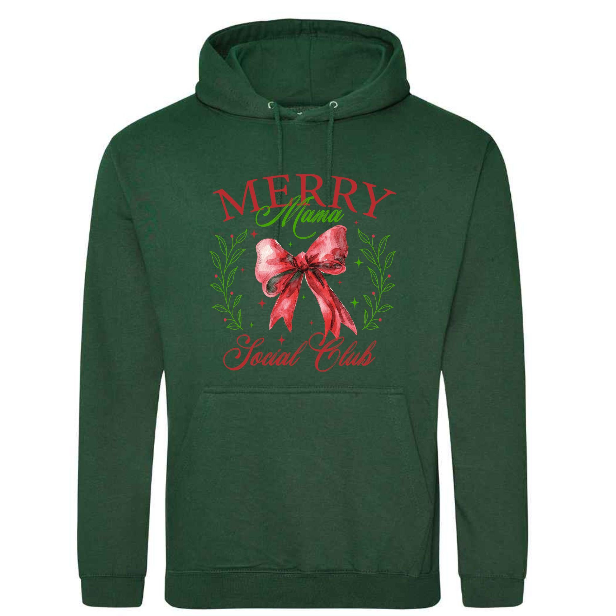Merry Mama Christmas Club Hoodie: Unisex Festive Adult Top