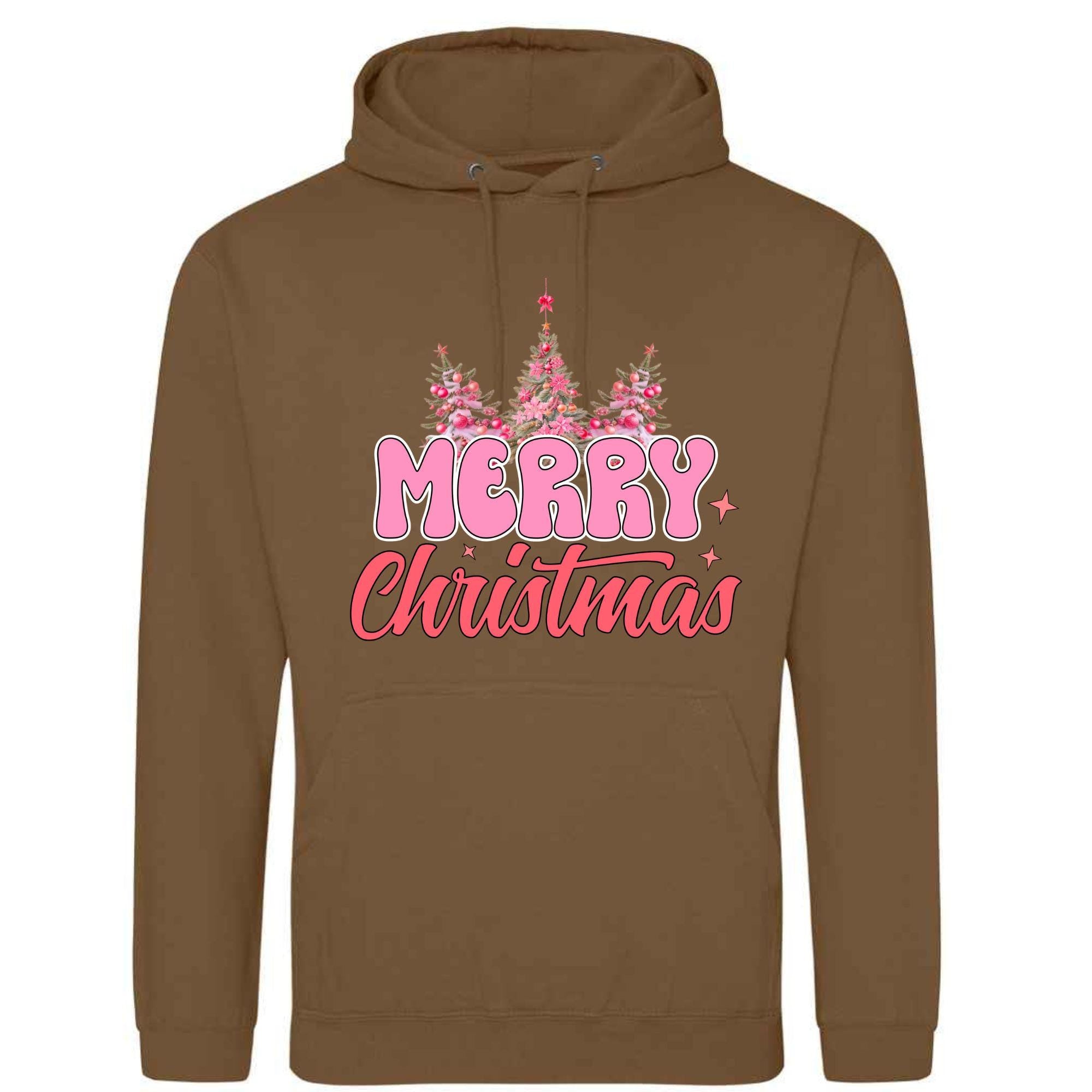 Pink Merry Christmas Hoodie: Unisex Festive Adult Top