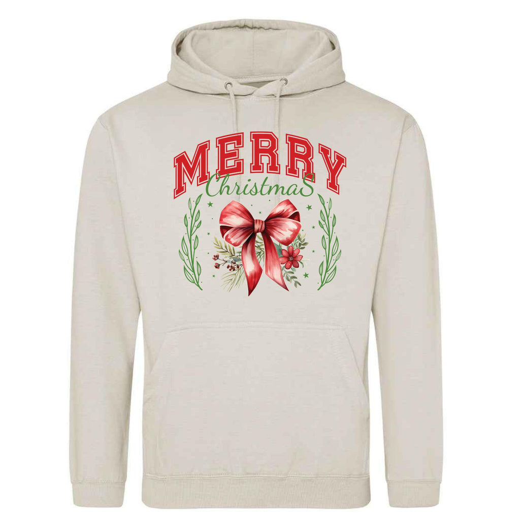 Merry Christmas Wreath Hoodie: Unisex Festive Adult Top