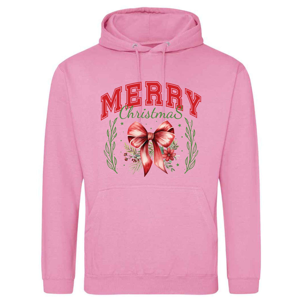 Merry Christmas Wreath Hoodie: Unisex Festive Adult Top