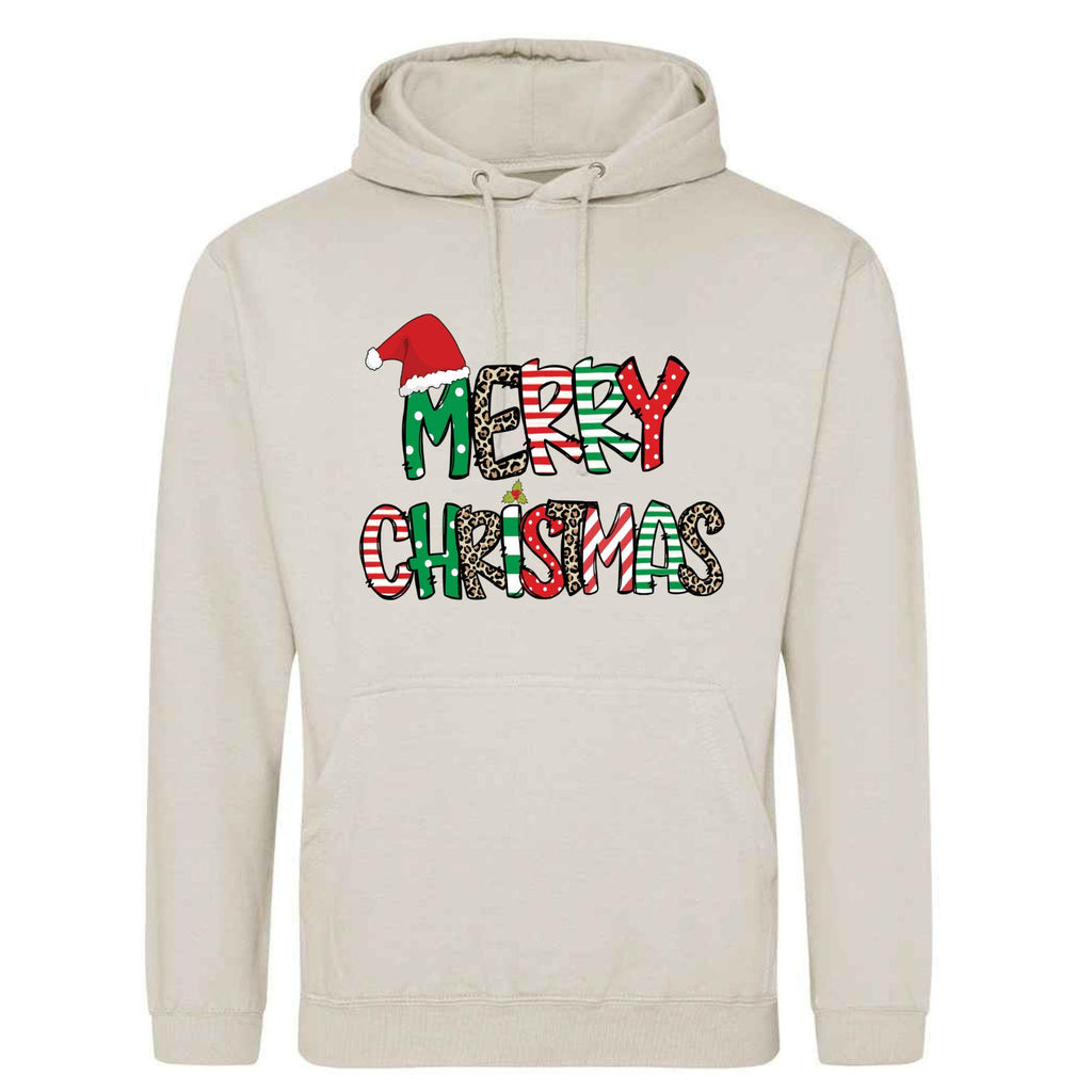 Unisex Merry Christmas Hoodie: Adult Festive Top