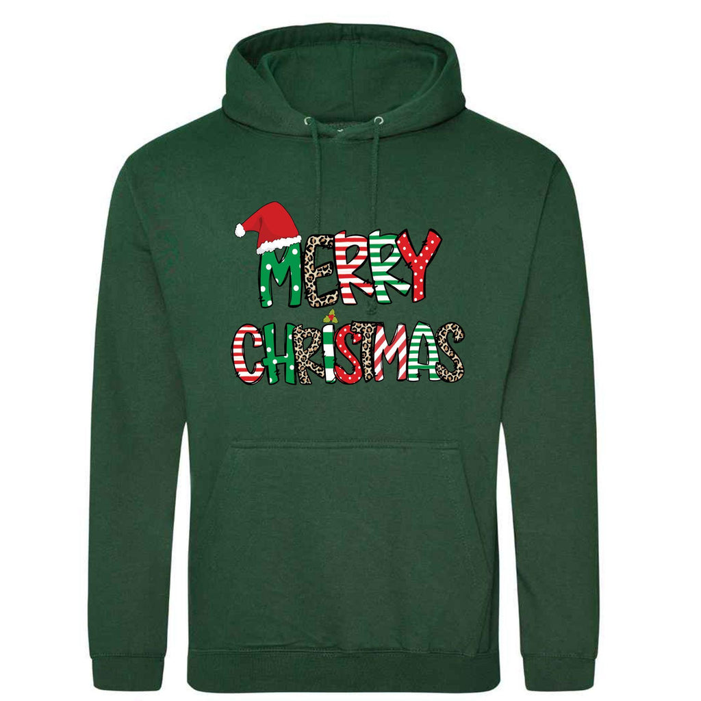 Unisex Merry Christmas Hoodie: Adult Festive Top