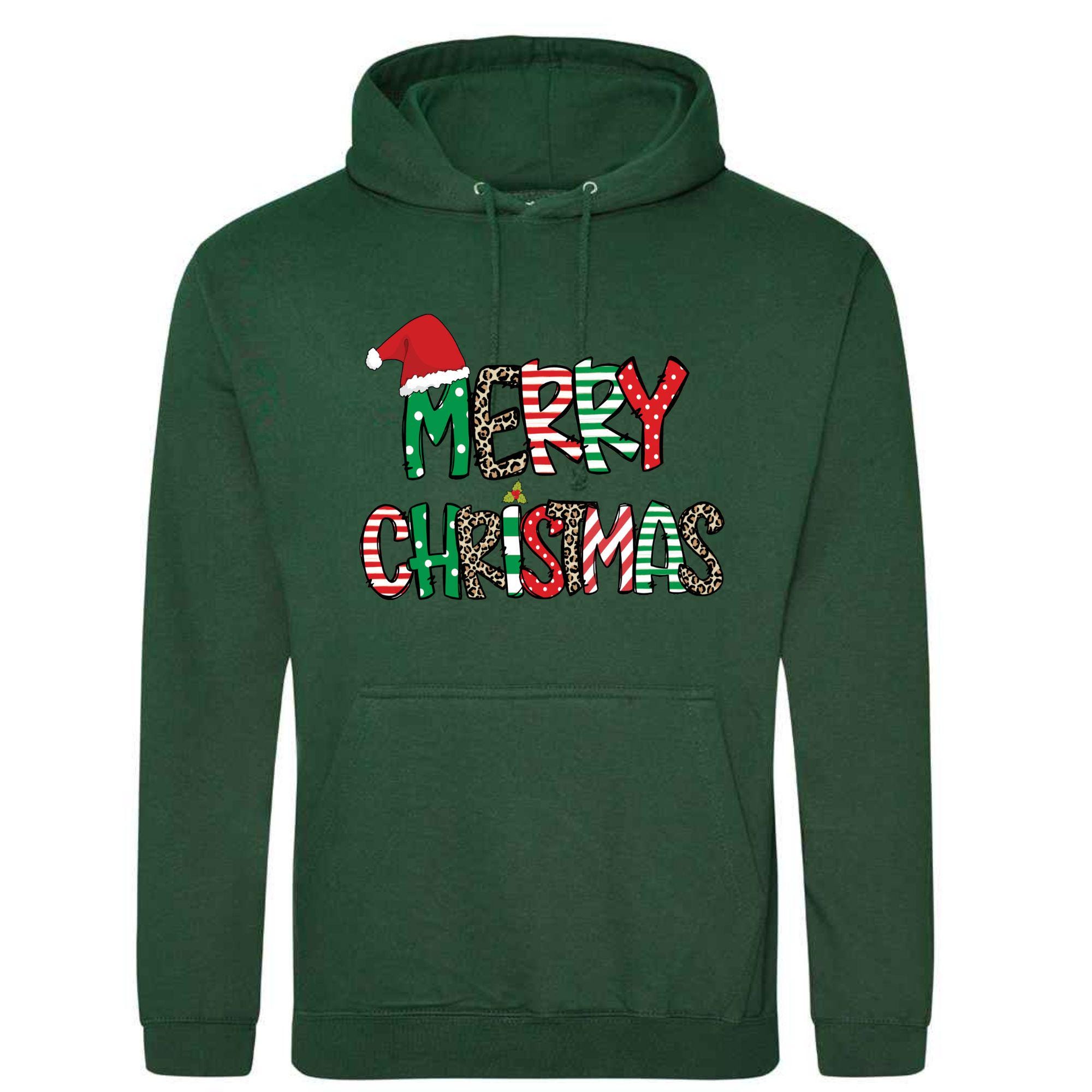 Unisex Merry Christmas Hoodie: Adult Festive Top