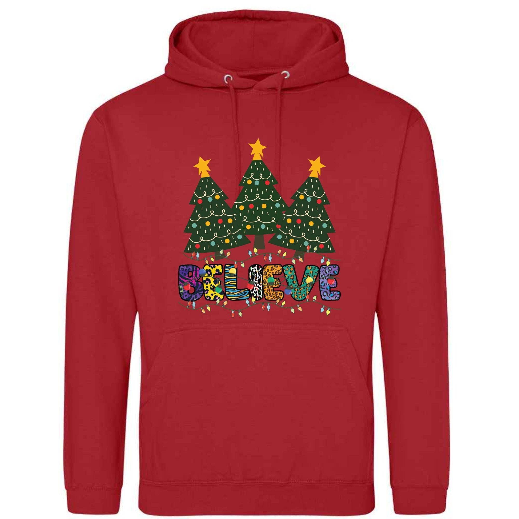 Believe Christmas Hoodie: Unisex Festive Adult Top