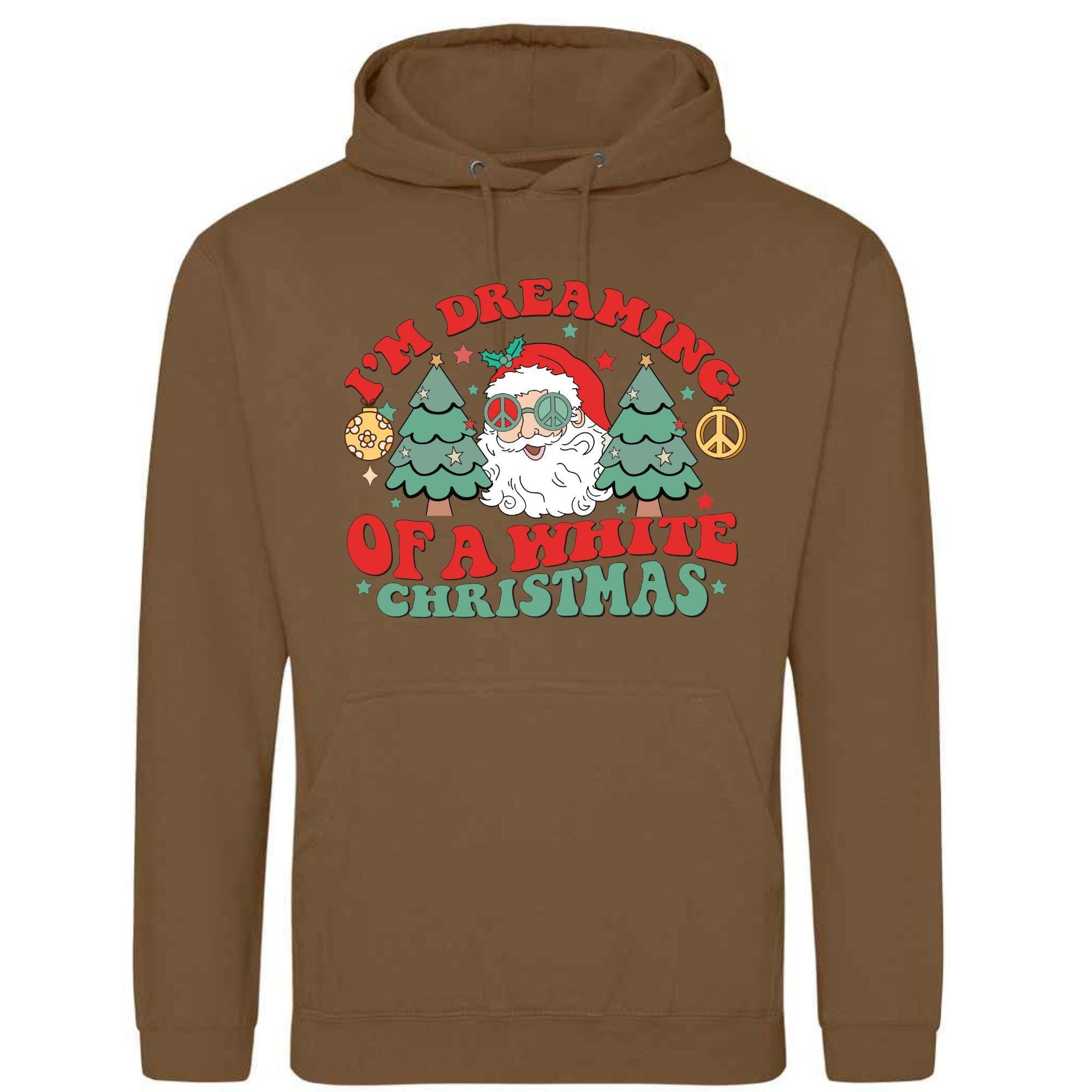 White Christmas Cartoon Hoodie: Unisex Festive Holiday Top