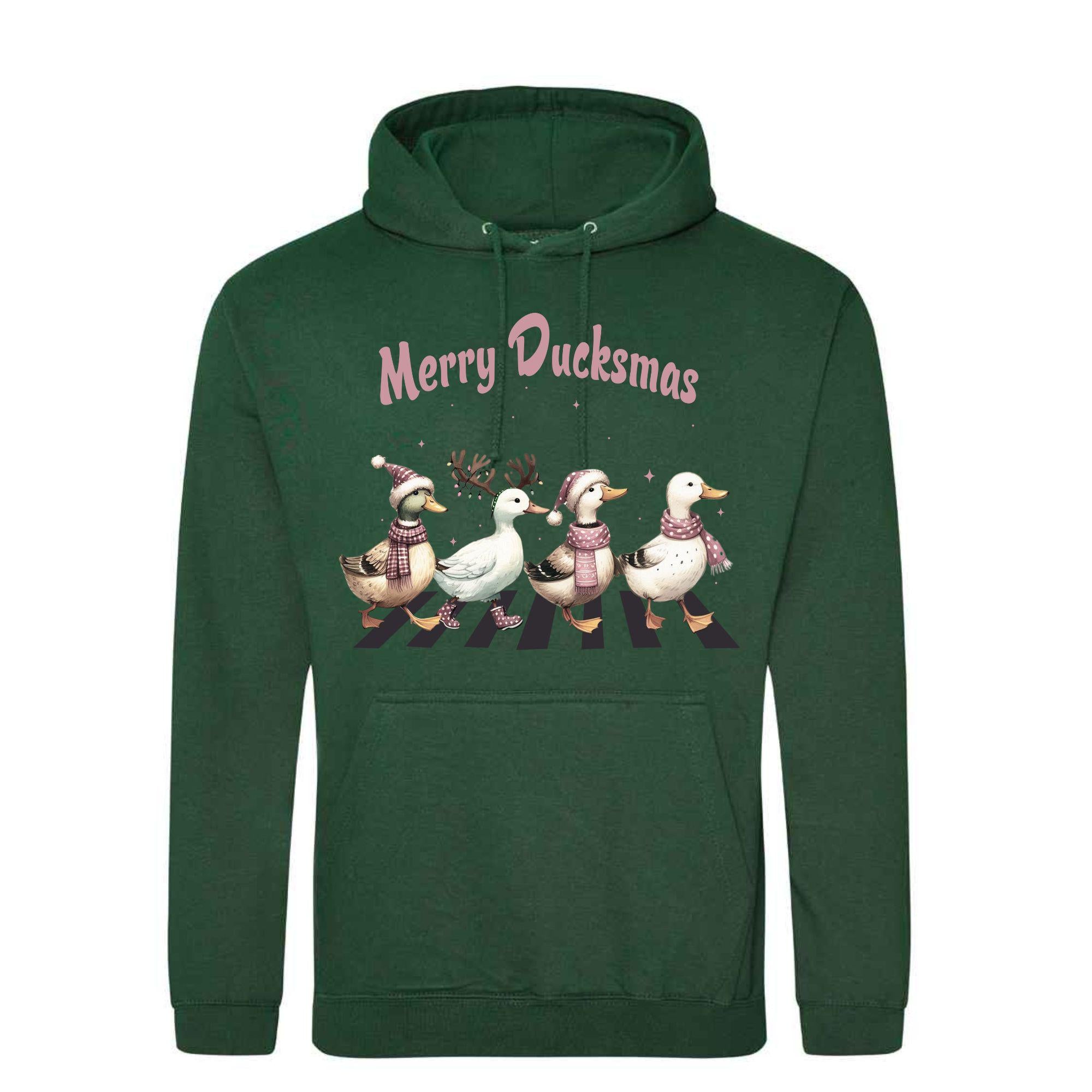 Merry Duckmas Hoodie: Unisex Christmas Festive Print