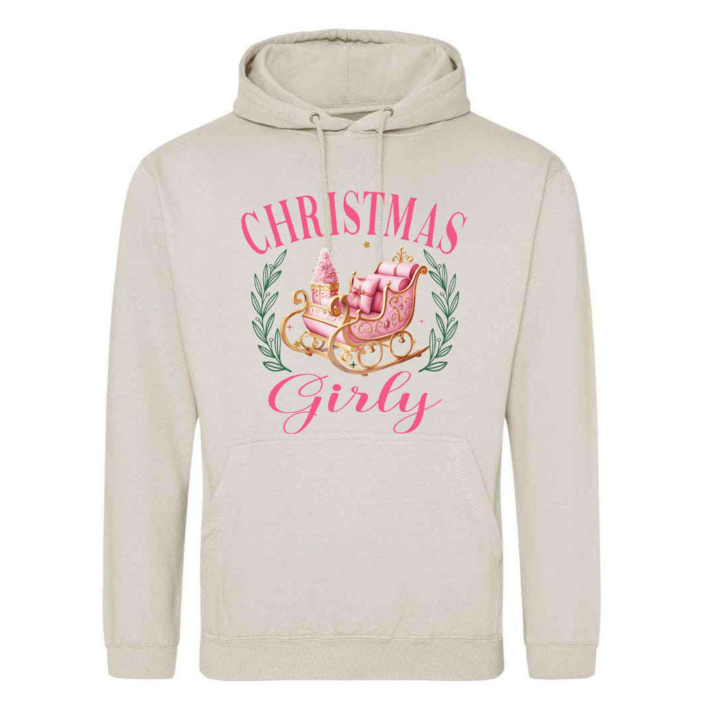 Unisex Christmas Hoodie: Festive Girly Print
