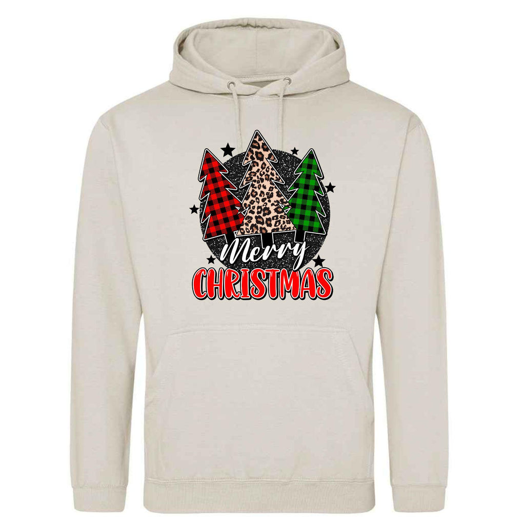Merry Christmas Tree Hoodie: Festive Unisex Holiday Sweatshirt