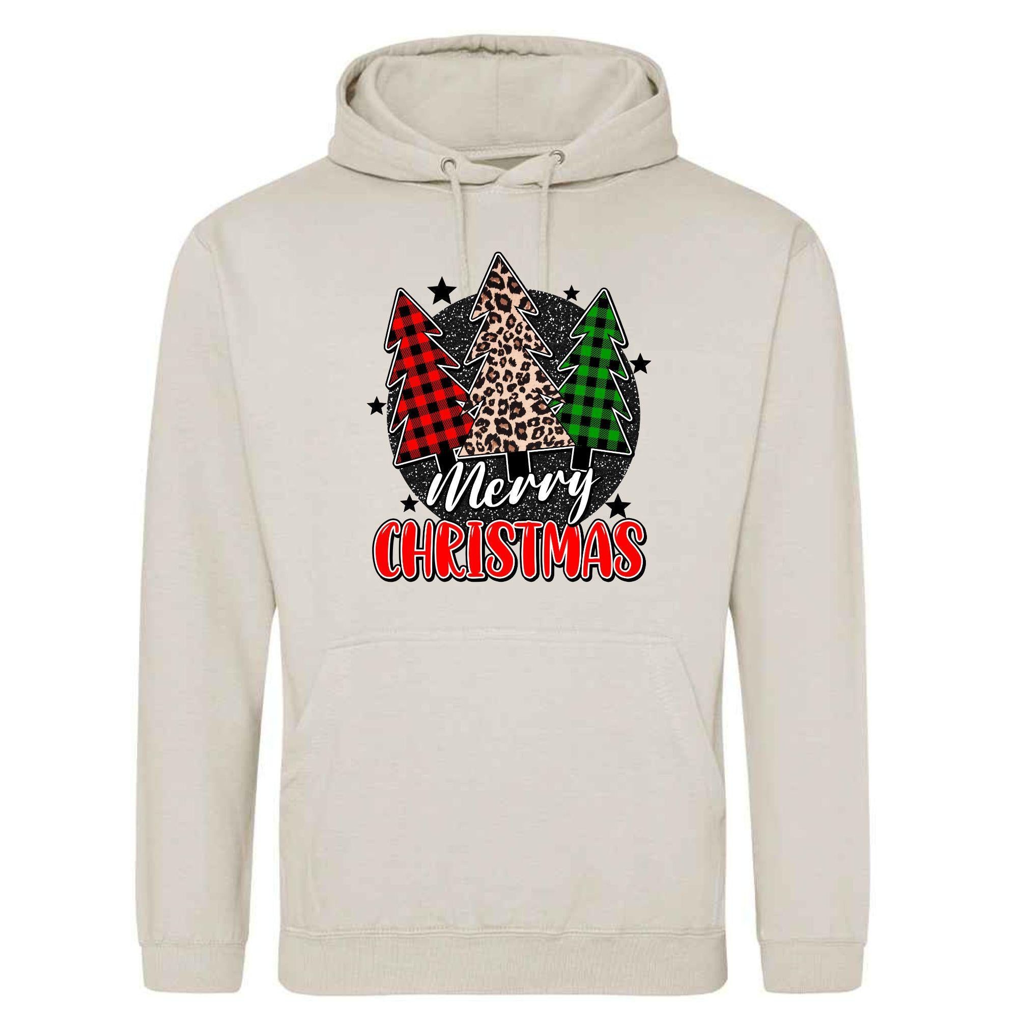 Merry Christmas Tree Hoodie: Festive Unisex Holiday Sweatshirt