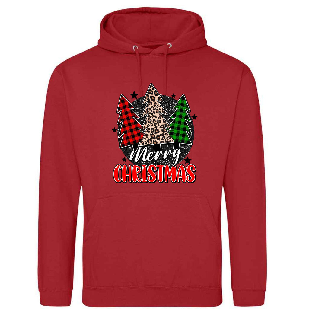 Merry Christmas Tree Hoodie: Festive Unisex Holiday Sweatshirt