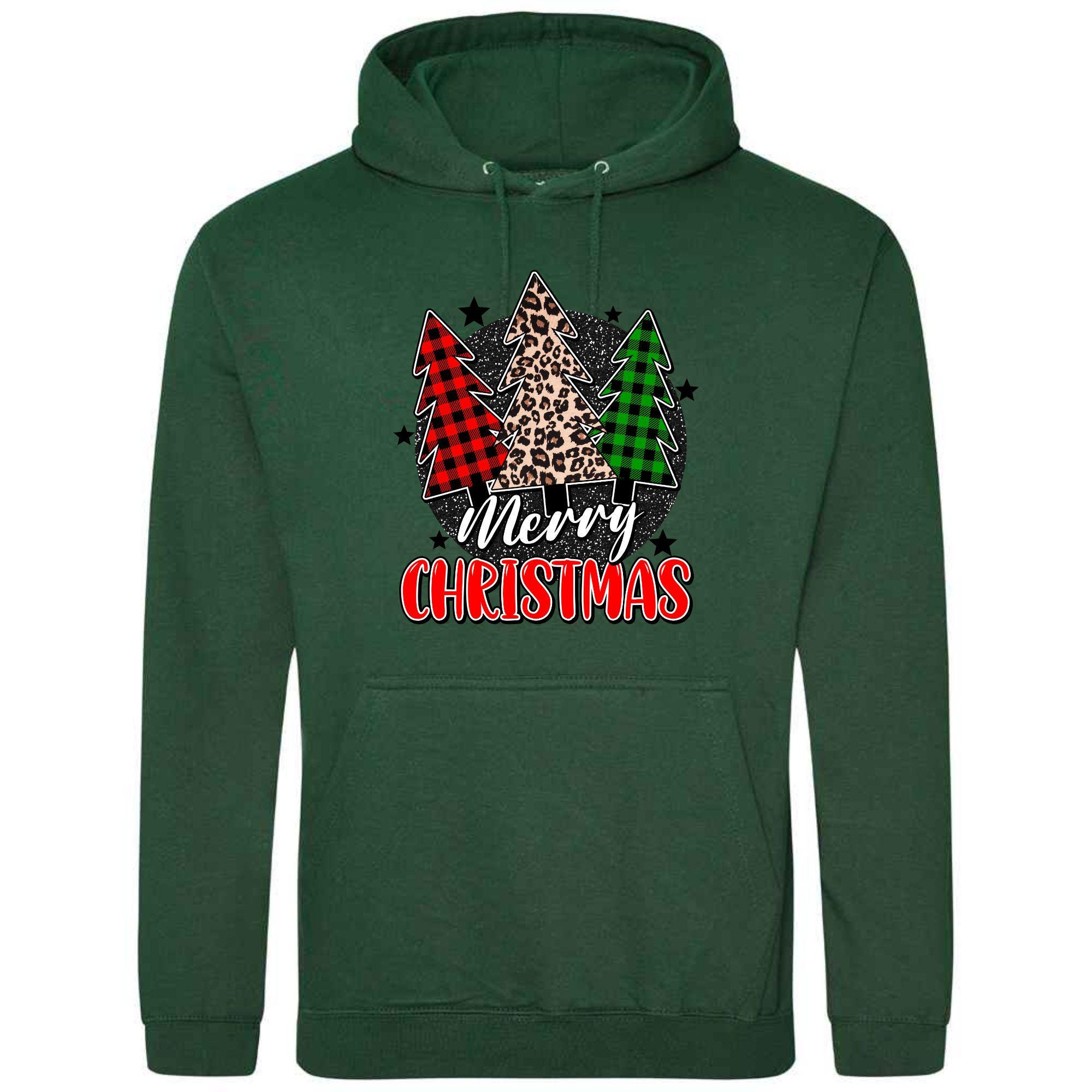 Merry Christmas Tree Hoodie: Festive Unisex Holiday Sweatshirt