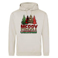Christmas Patchwork Tree Hoodie: Unisex Festive Pullover