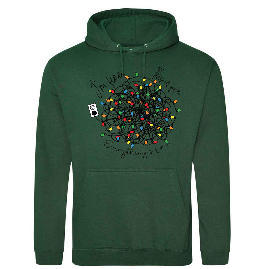 Tangled Christmas Lights Hoodie: Unisex Festive Sweatshirt