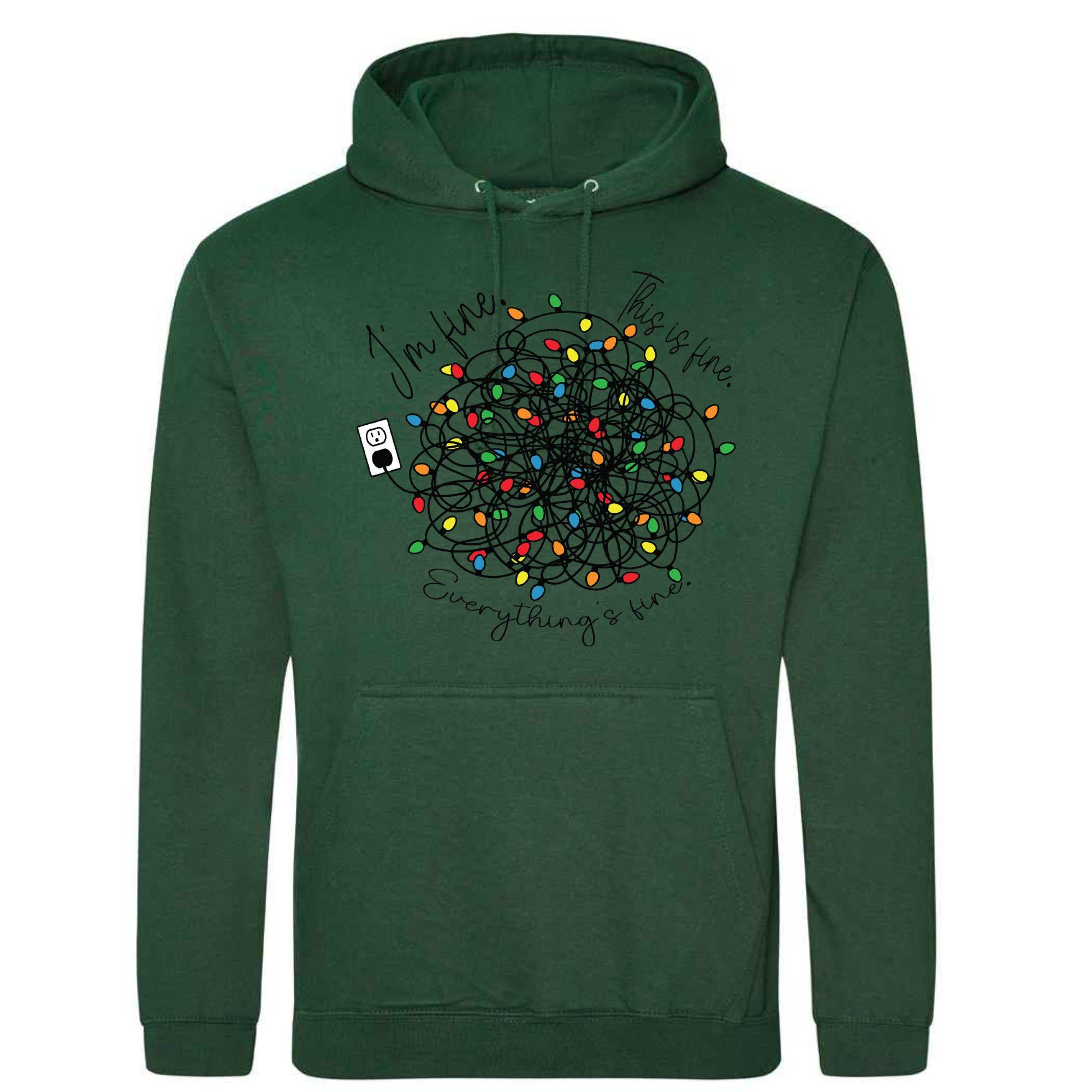 Tangled Christmas Lights Hoodie: Unisex Festive Sweatshirt