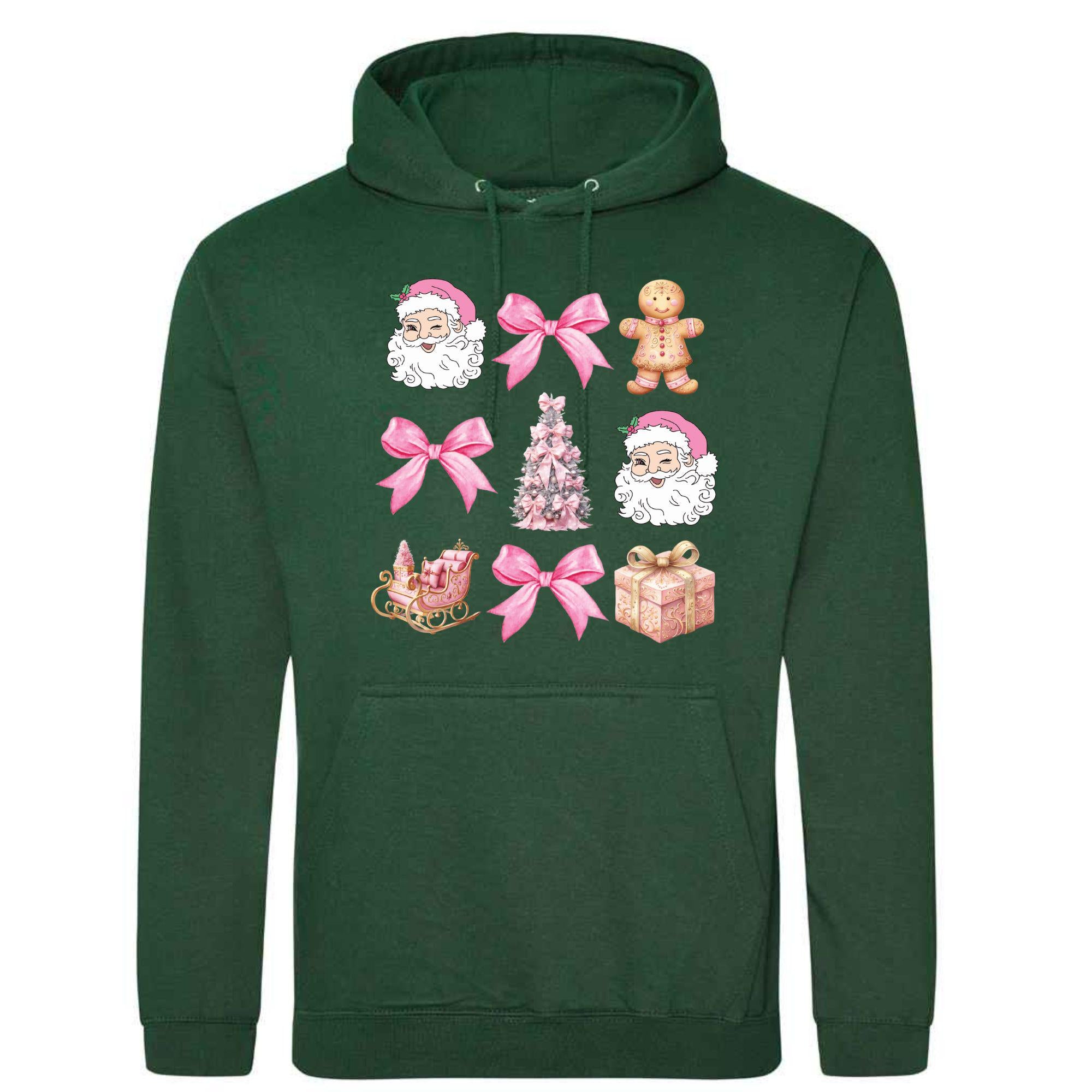 Santa & Sleigh Christmas Hoodie: Unisex Festive Adult Top