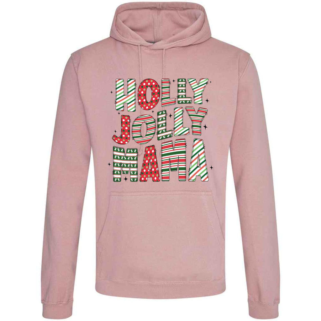 Holly Jolly Mama Christmas Hoodie: Unisex Festive Sweatshirt