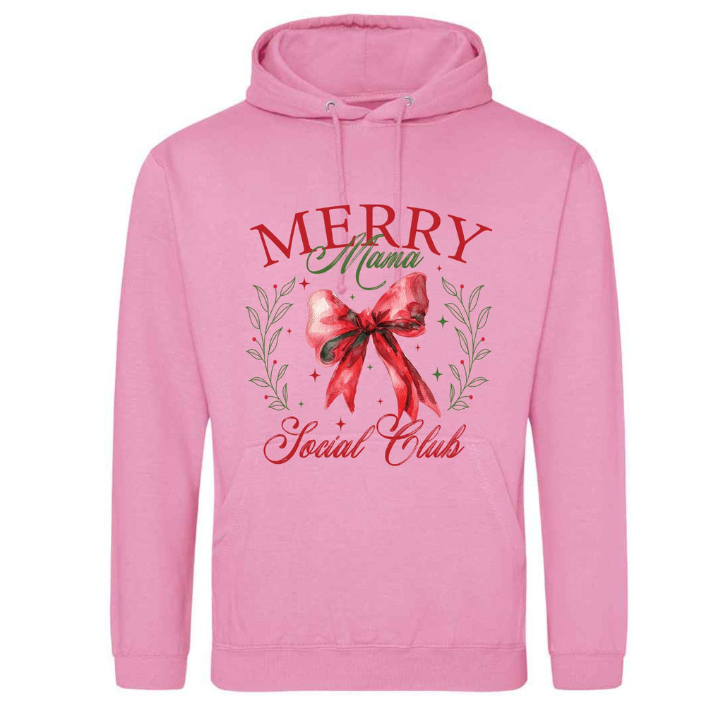 Merry Mama Christmas Club Hoodie: Unisex Festive Adult Top