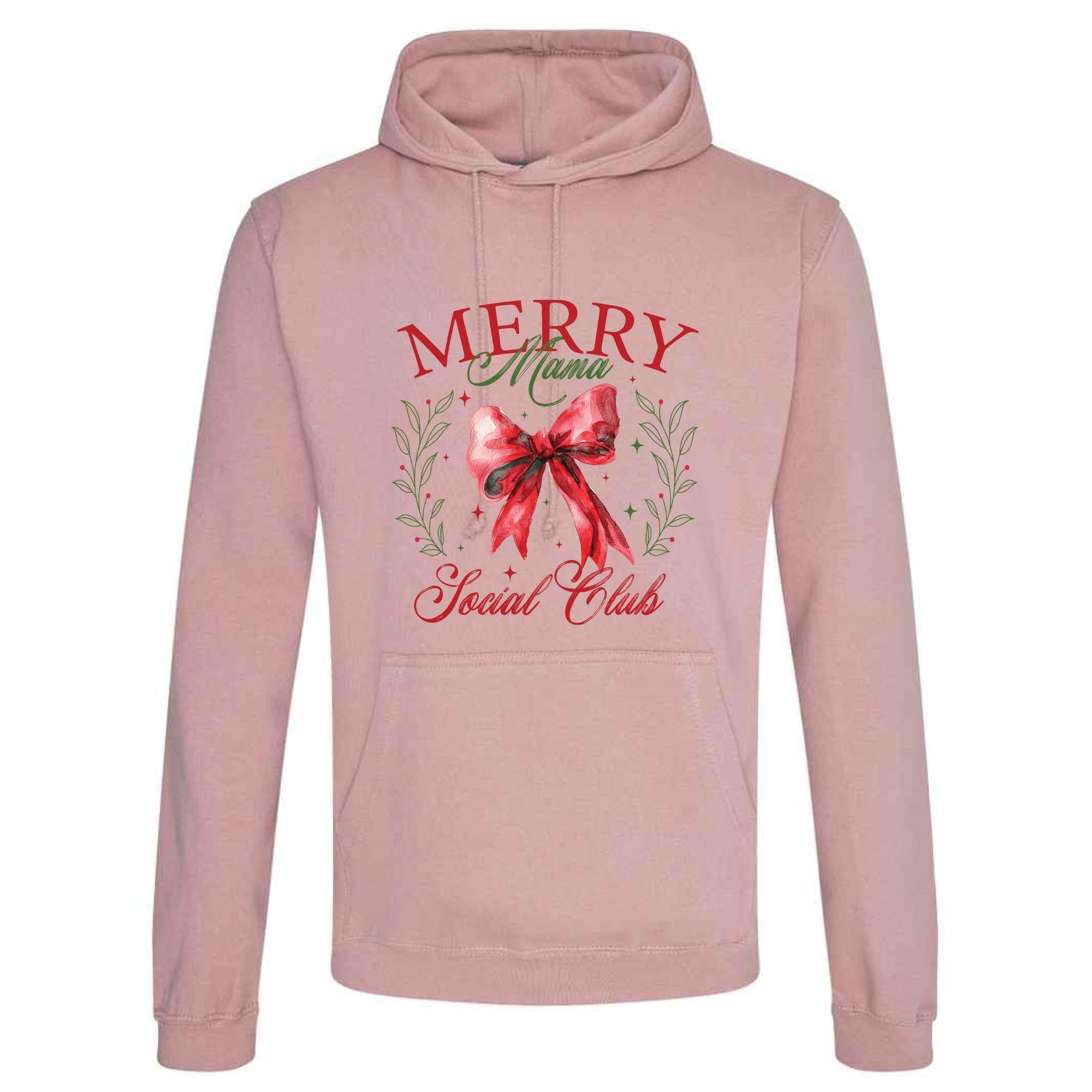 Merry Mama Christmas Club Hoodie: Unisex Festive Adult Top