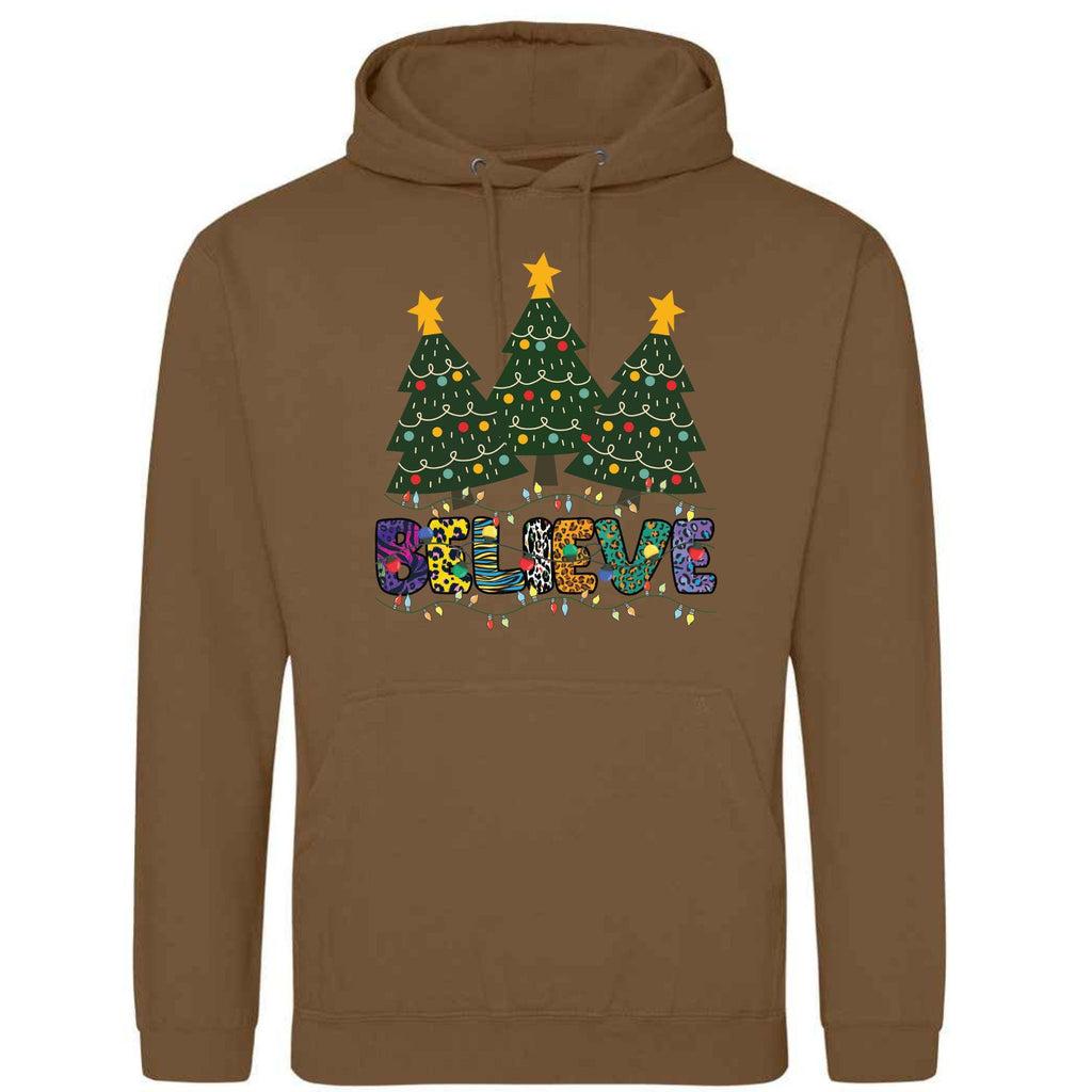 Believe Christmas Hoodie: Unisex Festive Adult Top