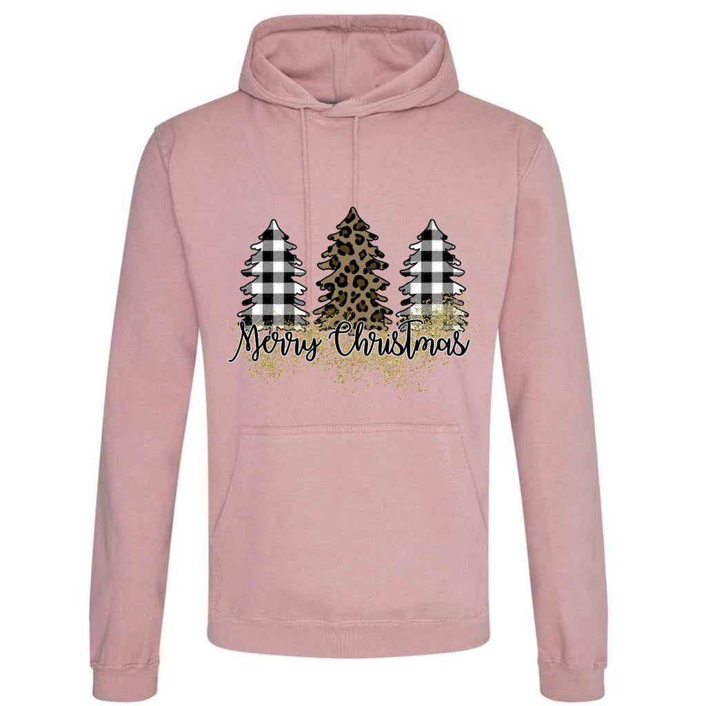 Merry Christmas Patchwork Hoodie: Unisex Festive Adult Top