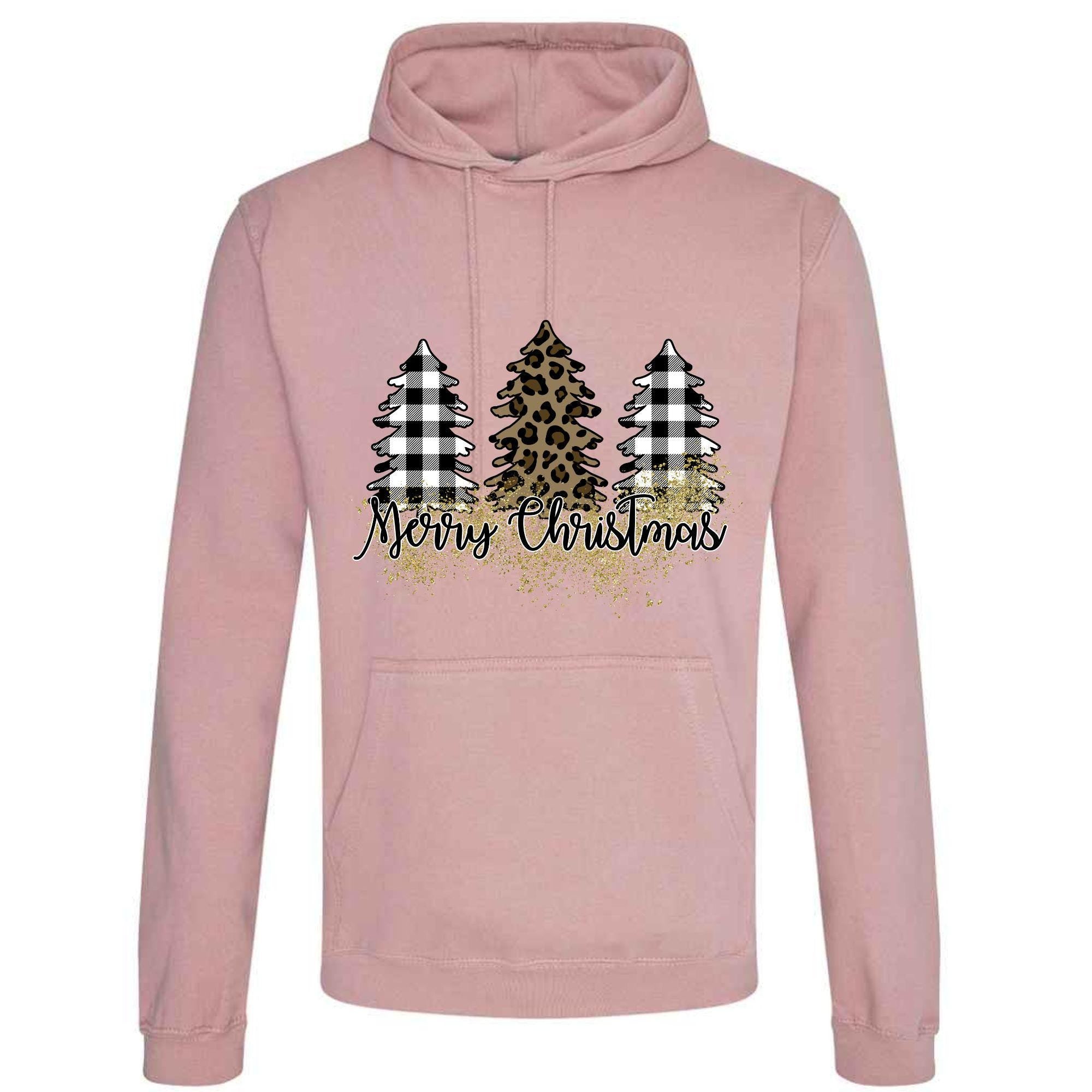 Merry Christmas Patchwork Hoodie: Unisex Festive Adult Top