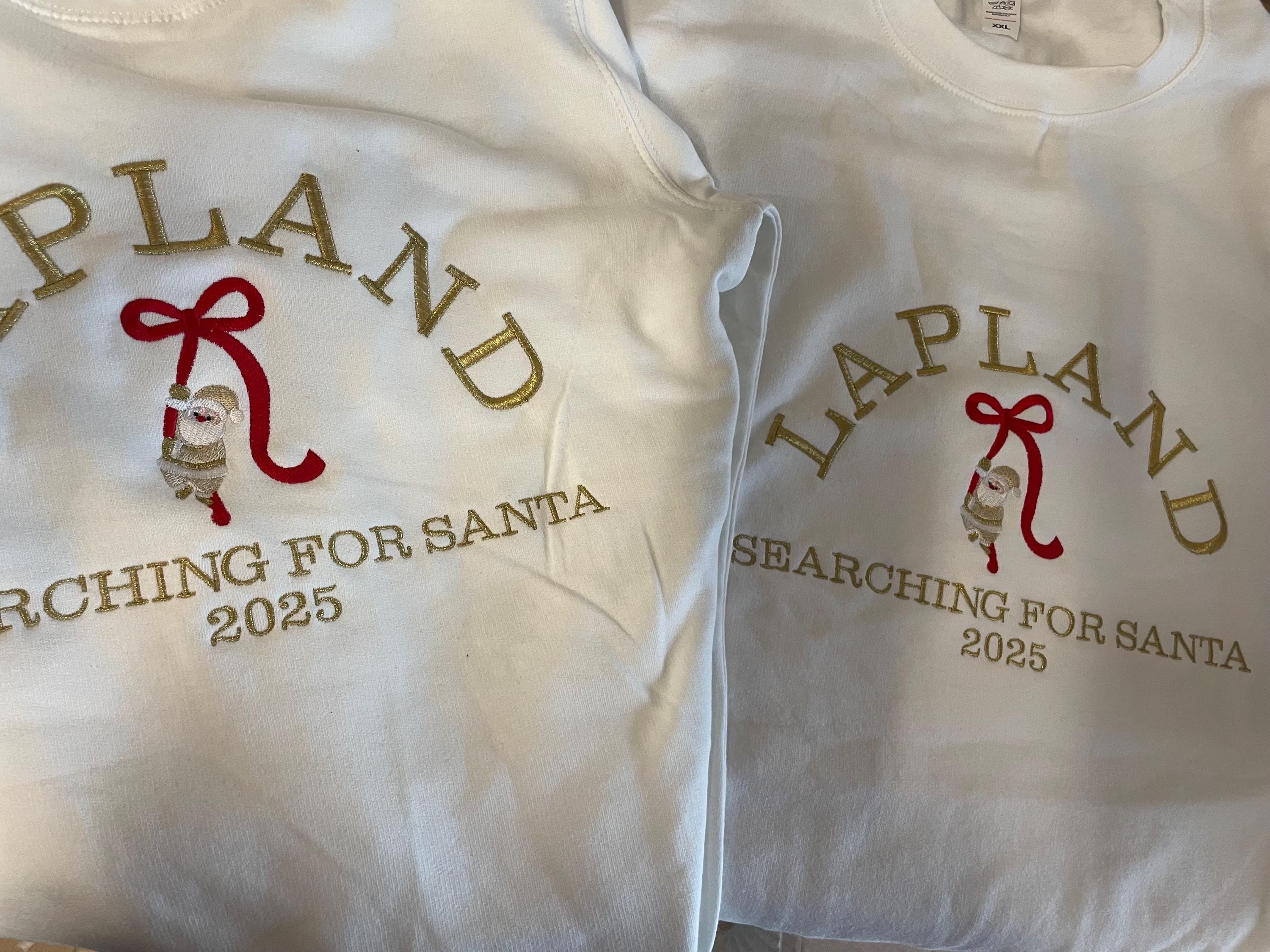 Embroidered Sweatshirt | Searching for Santa | Lapland Jumper | Child's Jumper