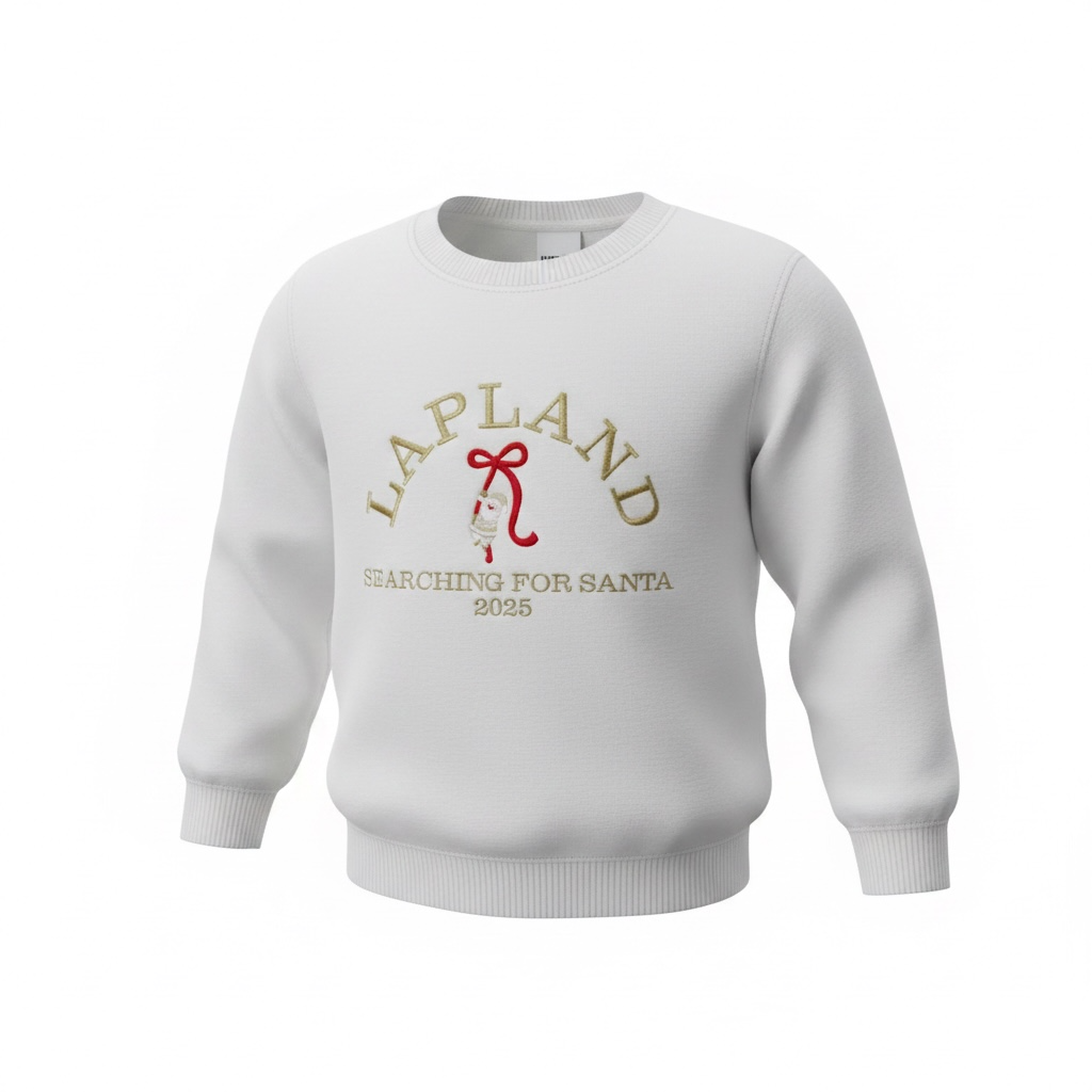 Embroidered Sweatshirt | Searching for Santa | Lapland Jumper | Child's Jumper