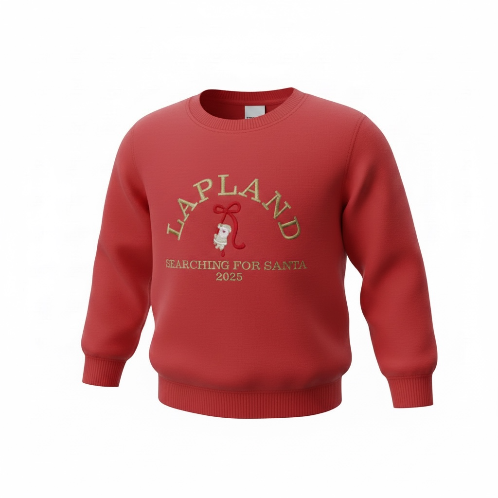 Embroidered Sweatshirt | Searching for Santa | Lapland Jumper | Child's Jumper